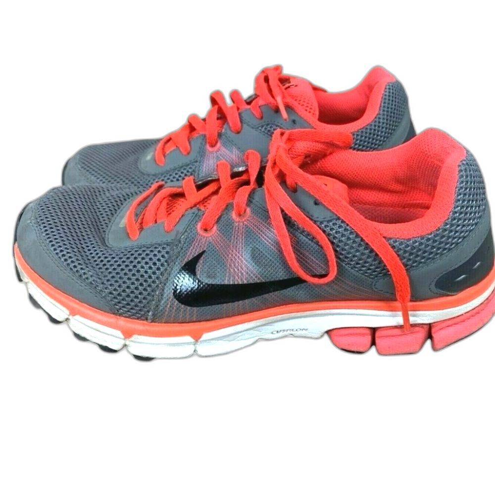 Nike Air Icarus gray and orange running shoe